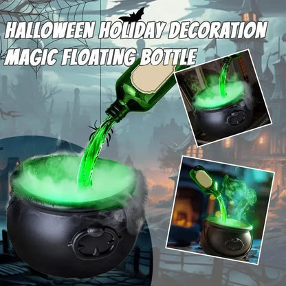 Halloween WitchCauldron with LED Light & Fog Mist Maker Skeleton